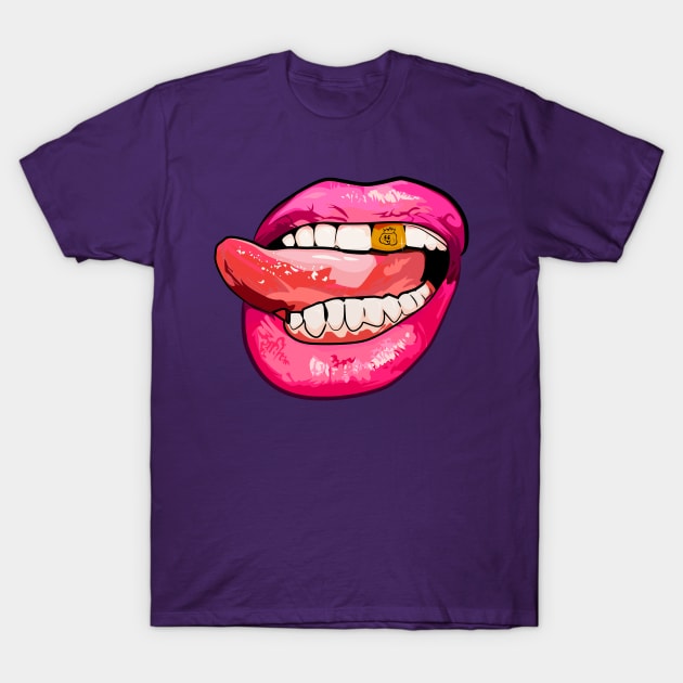 tongue out kingshit designs atlanta "lickity" T-Shirt by KingShit